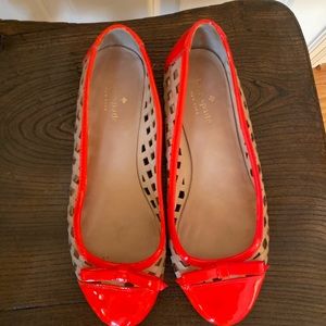 Kate Spade Ballet Flats (Neon accent)
